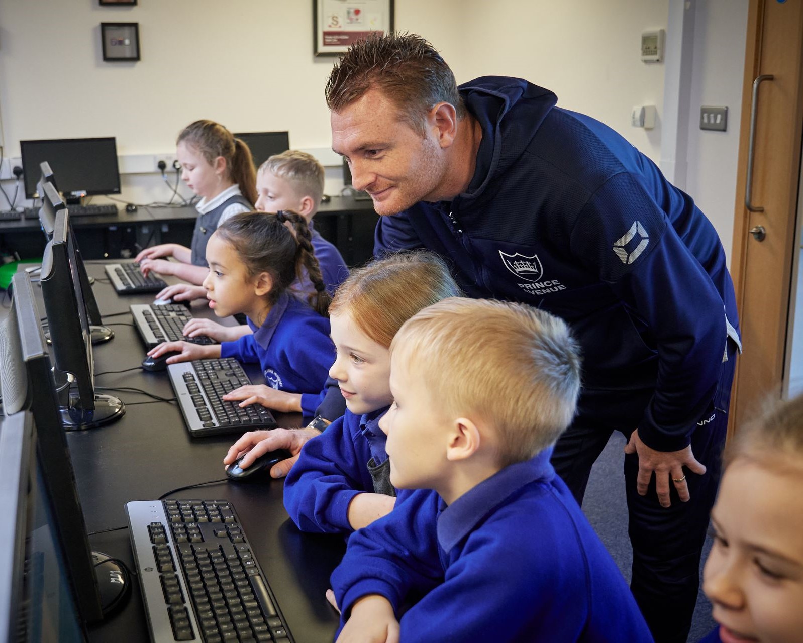Teacher and pupils
